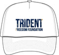 White Trucker Cap - Trident Freedom Foundation Logo