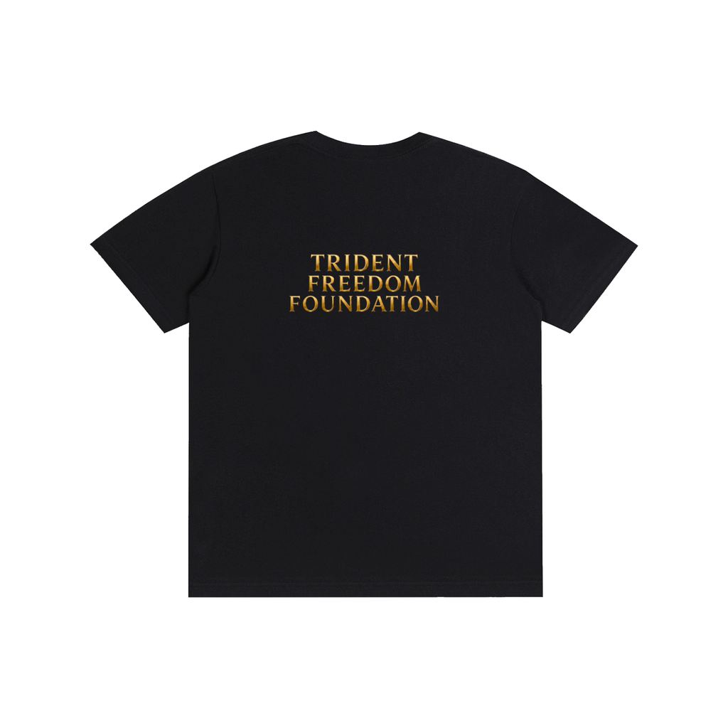 Pure Cotton Unisex T-Shirt |Half Logo White Front | TFF Back