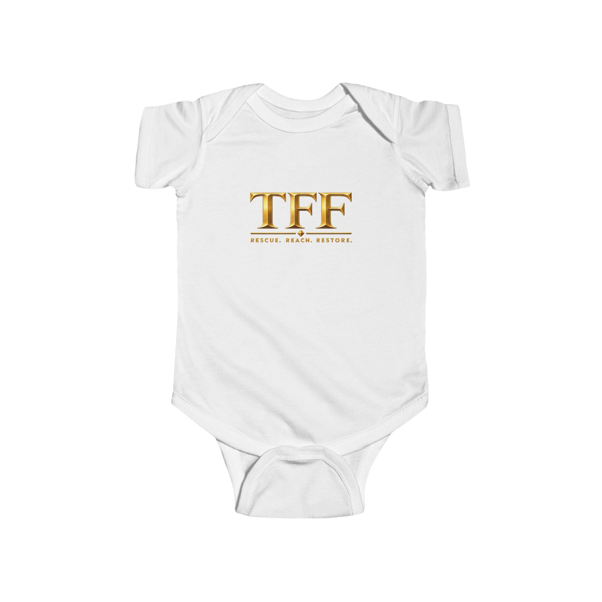 TFF Gold Monogram Infant Bodysuit