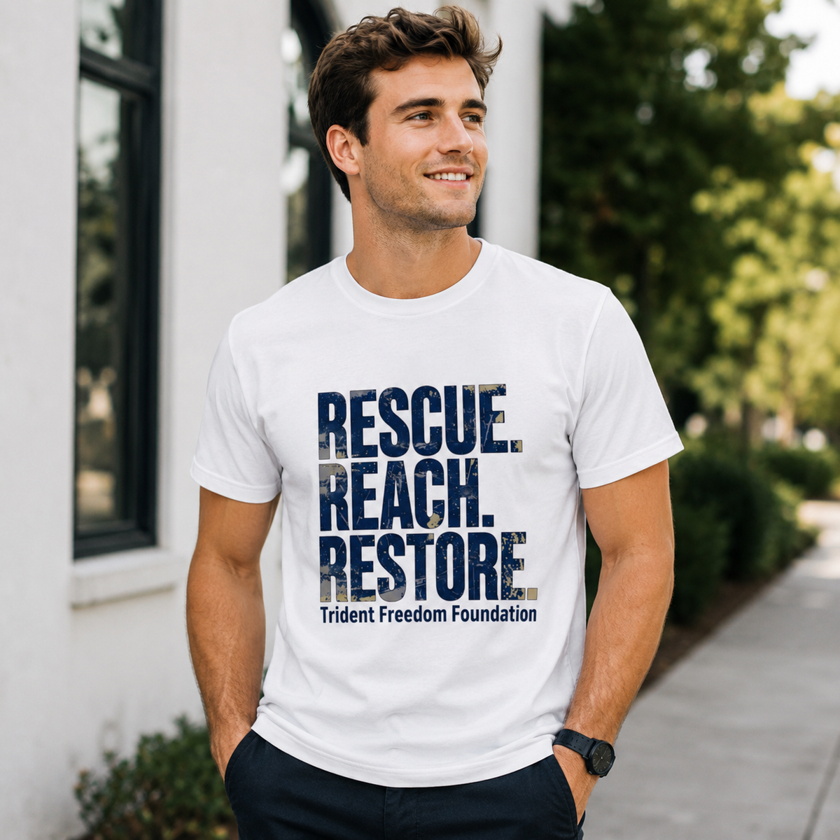 RESCUE.REACH.RESTORE | Pure Cotton Unisex T-Shirt